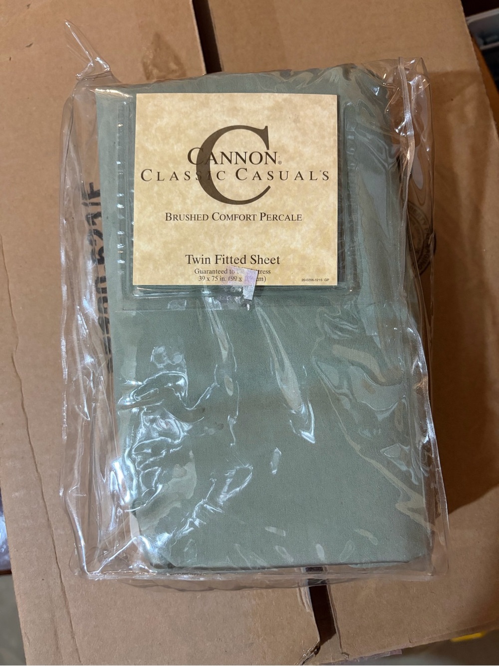 Cannon Classic Casuals Brushed Comfort Percale Pillowcases - Sage Green